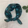 Retro literary and versatile flower silk scarf small square scarf new scarf fashionable versatile foreign style bag head scarf scarf