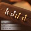 Banyan Tree S925 Silver Korean Star Ear Clip Earrings – Simple, Small Design for Women and Students