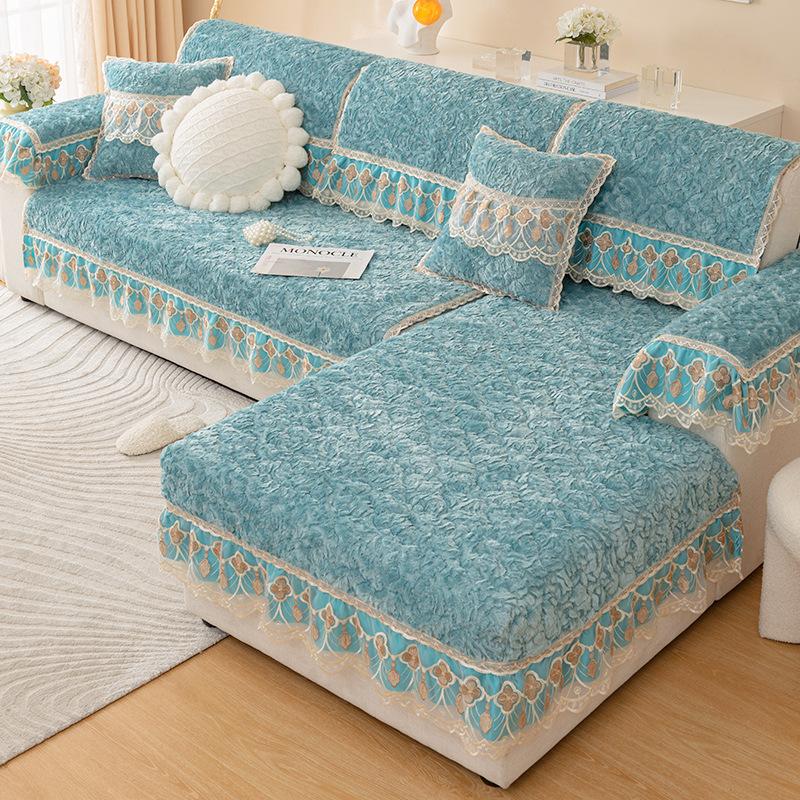 

Роскошный плюшевый чехол для дивана, 3-местный бархатный чехол, Нескользящий мягкий чехол для кресла, дивана, защита для мебели, дропшиппинг Cushion cover30x50cm