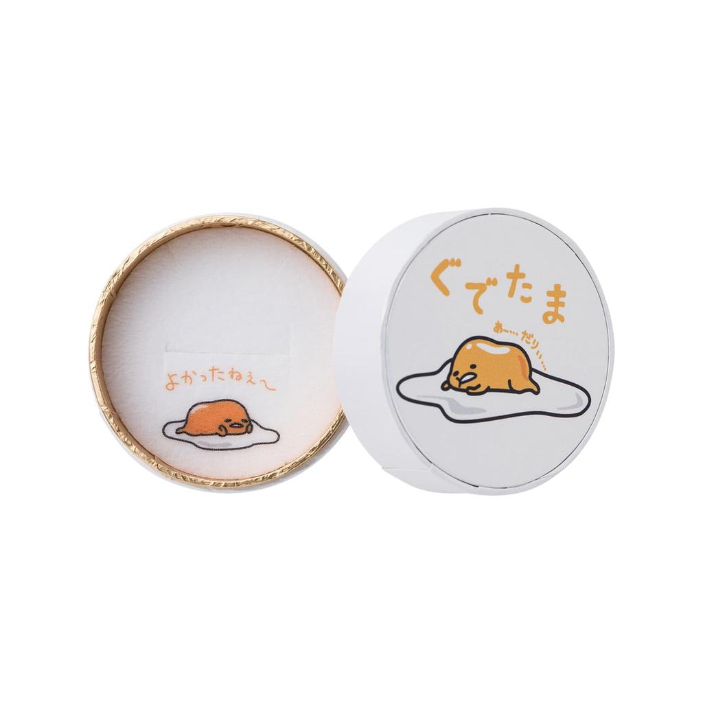 Gudetama Necklace Pendant Sanrio Egg Boiled Egg Silver 925 Surgical Stainless Steel 316L Yellow Gold 40cm [White Clover] Women's SAGU-N052YG