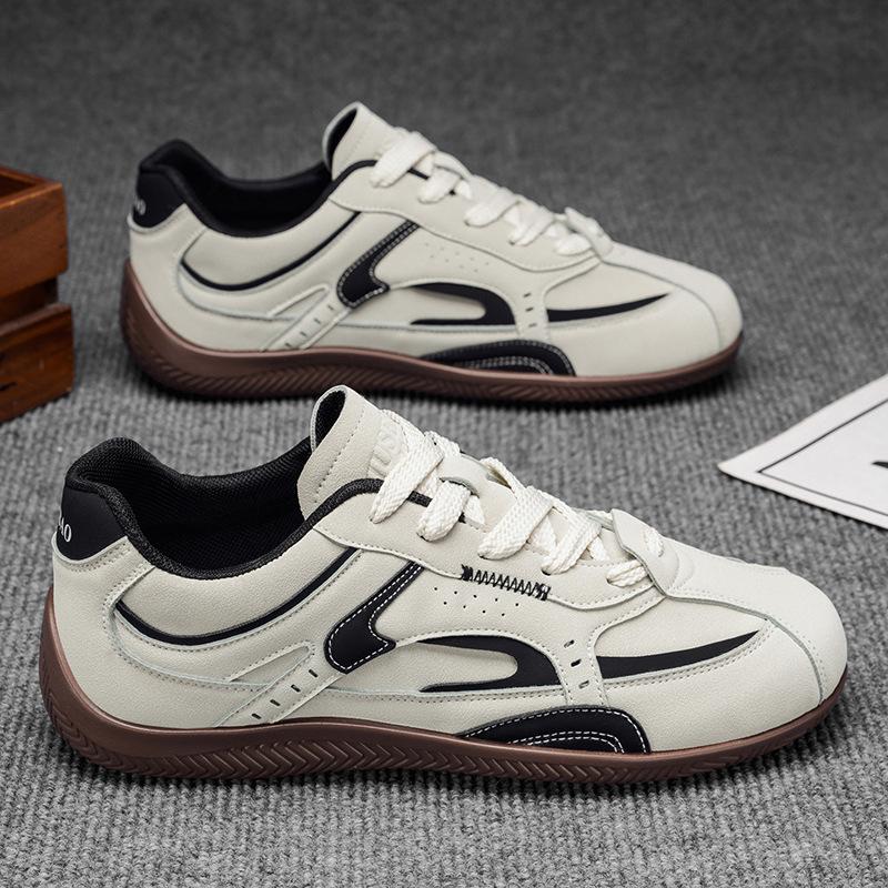 Autumn new color matching fashionable breathable casual board shoes retro lightweight moral training versatile lace-up men's shoes