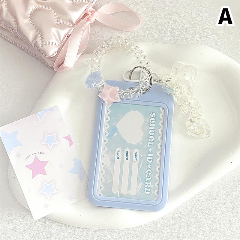 Ins Cute Card Holder Photo Card Cover Kpop Keychain Idol Protection Case Campus Card Bus Card Holders Bank Id Holders
