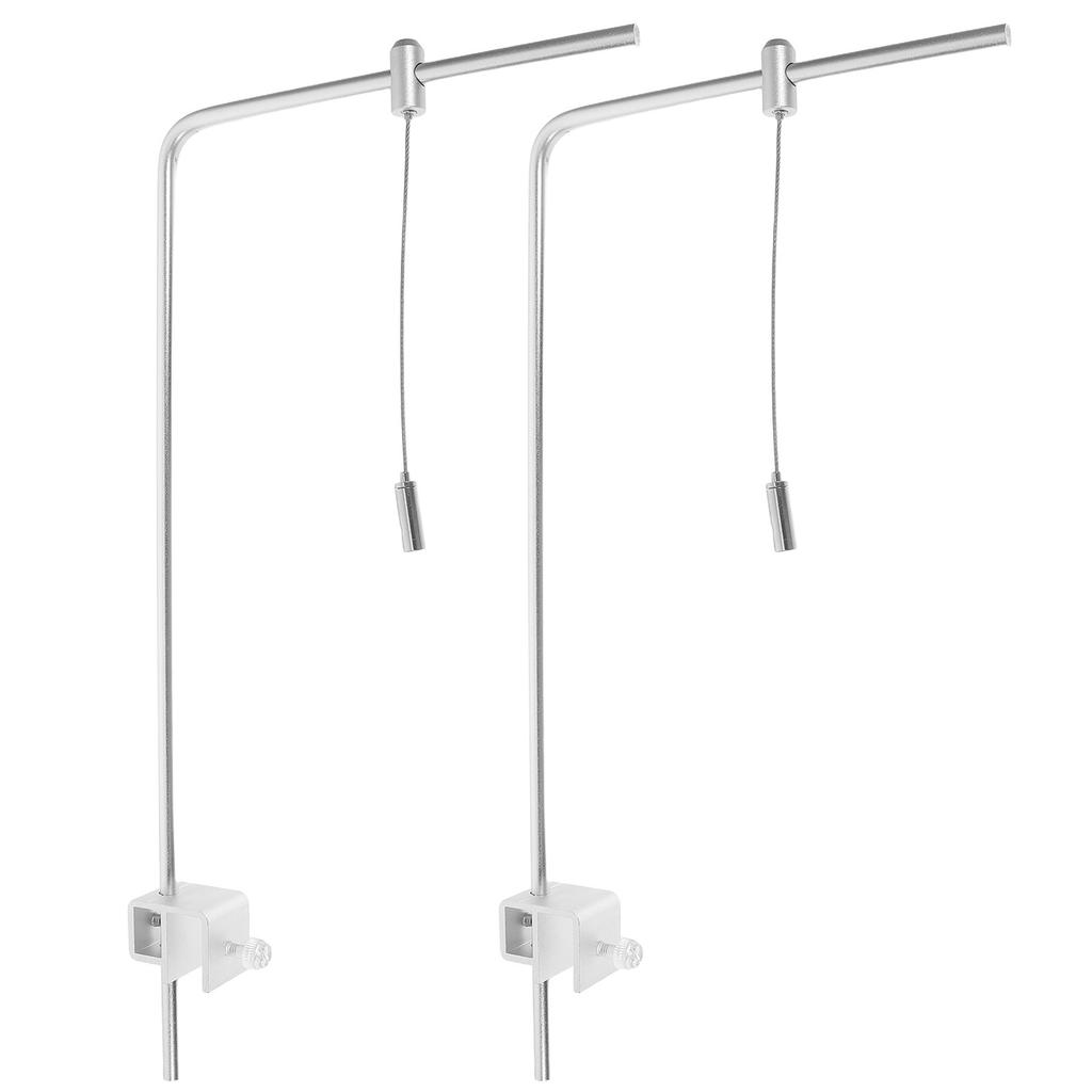 2 pièces Support de lumière d'aquarium en alliage d'aluminium Support de lumière à hauteur réglable pour aquariums d'eau douce et d'eau salée Haute luminosité Aquatique