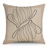 Nordic Abstract Linen Pillowcase Simple Black and White Ins Household Goods Sofa Bedside Car Pillow Cushion Cover