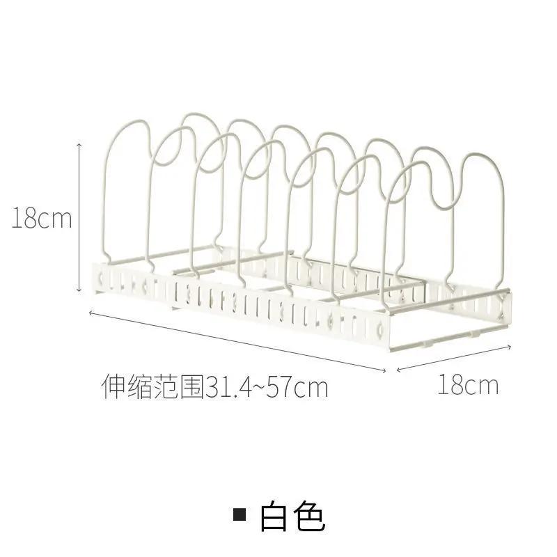 Raft Organizator Extensibil de Bucătărie Suport de Depozitare pentru Blat Spațiu de Depozitare în Dulap Organizator pentru Oale și Tigăi pentru Dulap