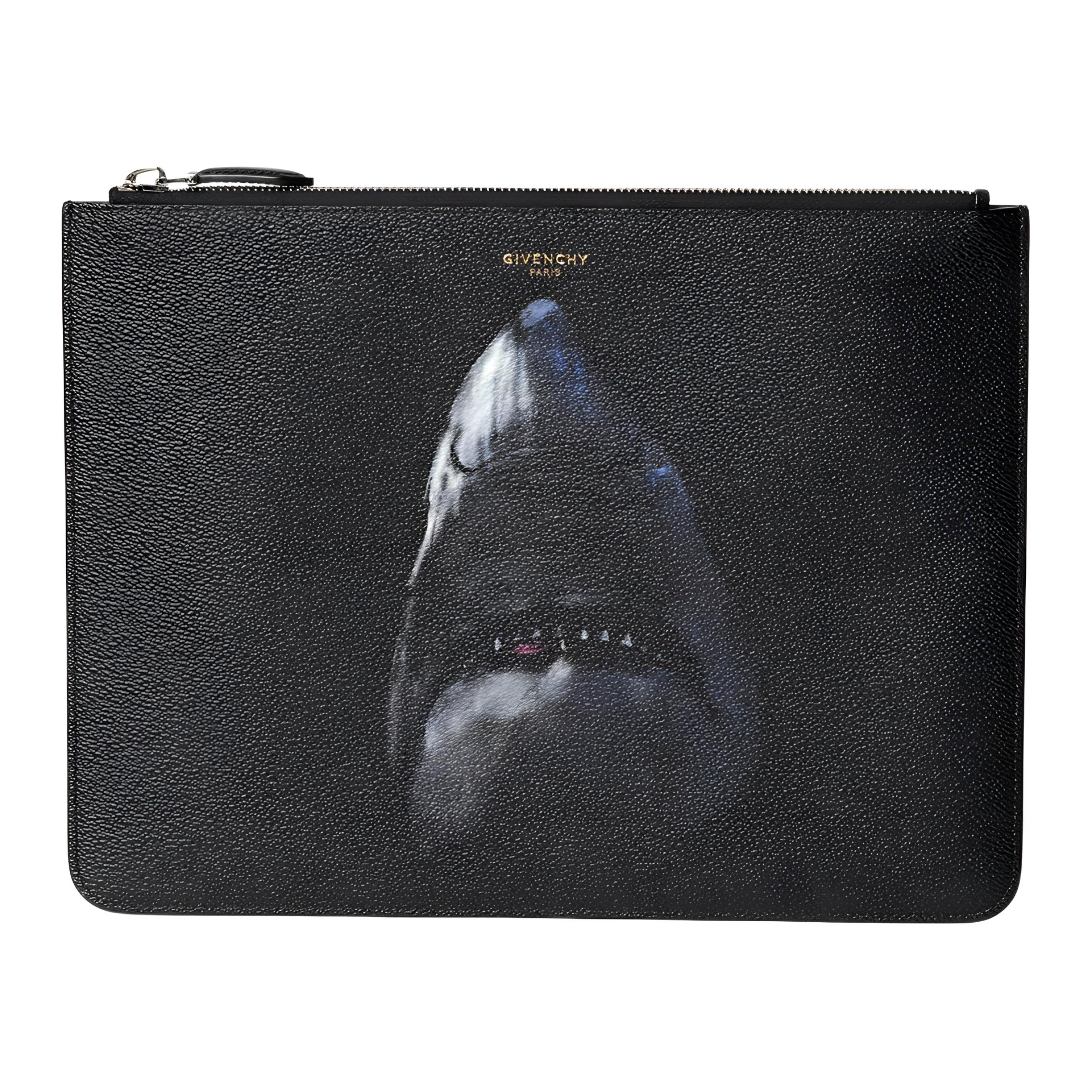 

Givenchy Shark Zip Street Style Leather Clutch Bag Medium Men Clutch Bag Black BK600JK0MT-960 Basic Set (Bag+Dust Bag)