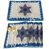 1pcs Jewish Style Linen Placemats for Dining Table Kitchen Accessories Rustic Vintage Washable Table Mats Party Decorations