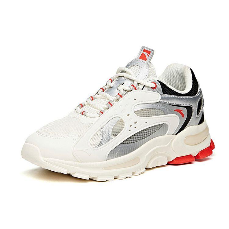 Anta Low Top Dad Shoes Men Sneakers White Black Silver 112038899-1