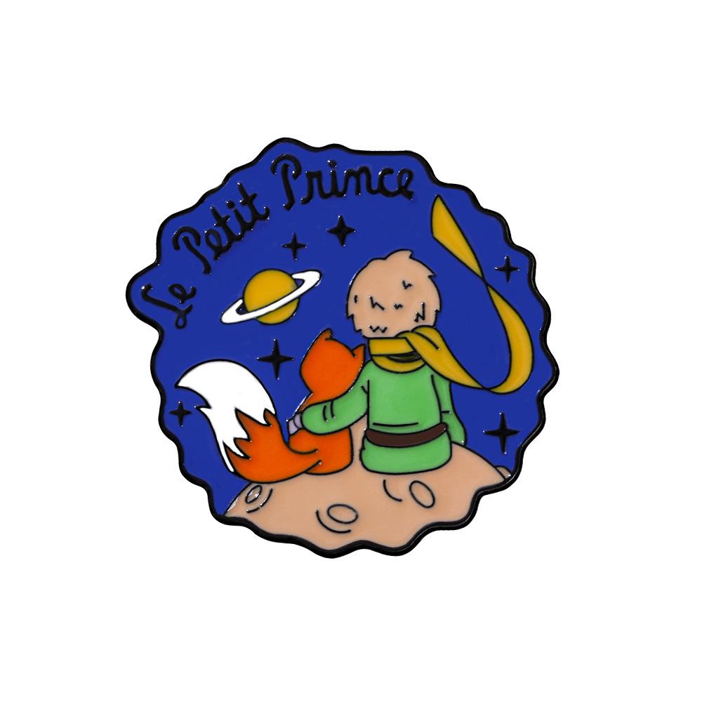 Little Prince Cartoon Badge Creative Star Fairy Tale Cute Brooch Paper Airplane Planet Fashion Accessories