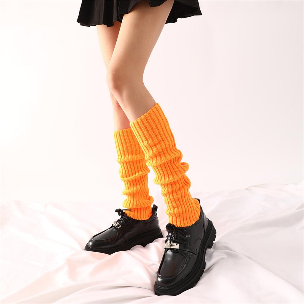 Women Knit Ribbed Leg Warmers Soft Stretchy Layered Boot Cuff Sleeves for Dance Yoga Fitness Costume Wear