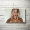 Bohemian Beach Girl Metal Wall Art Plaque X Inch Retro Coastal Decor for Home Bar Cafe Office