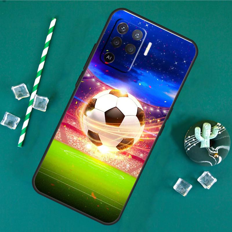 

Fire Football Soccer Ball For OPPO Find X5 Pro X3 Lite A15 A16 A52 A72 A5 A9 A31 A53 A83 A91 A93 A94 A54 A74 Case Find X3 Lite
