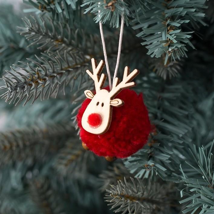 Christmas Reindeer and Elk Tree Ornaments - Small Hanging Decorations