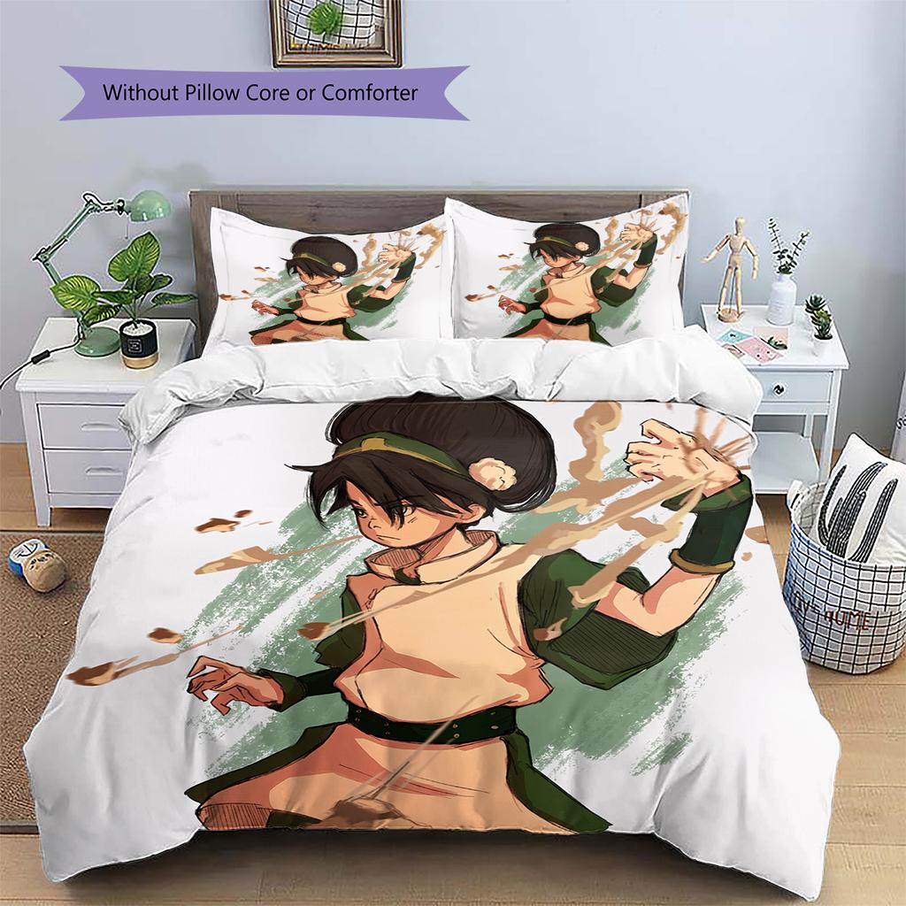 Toph Beifong  Pattern Bedding Quilt Set  Home Decoration  Gift (1 * duvet cover + 2 * pillowcase  without core)