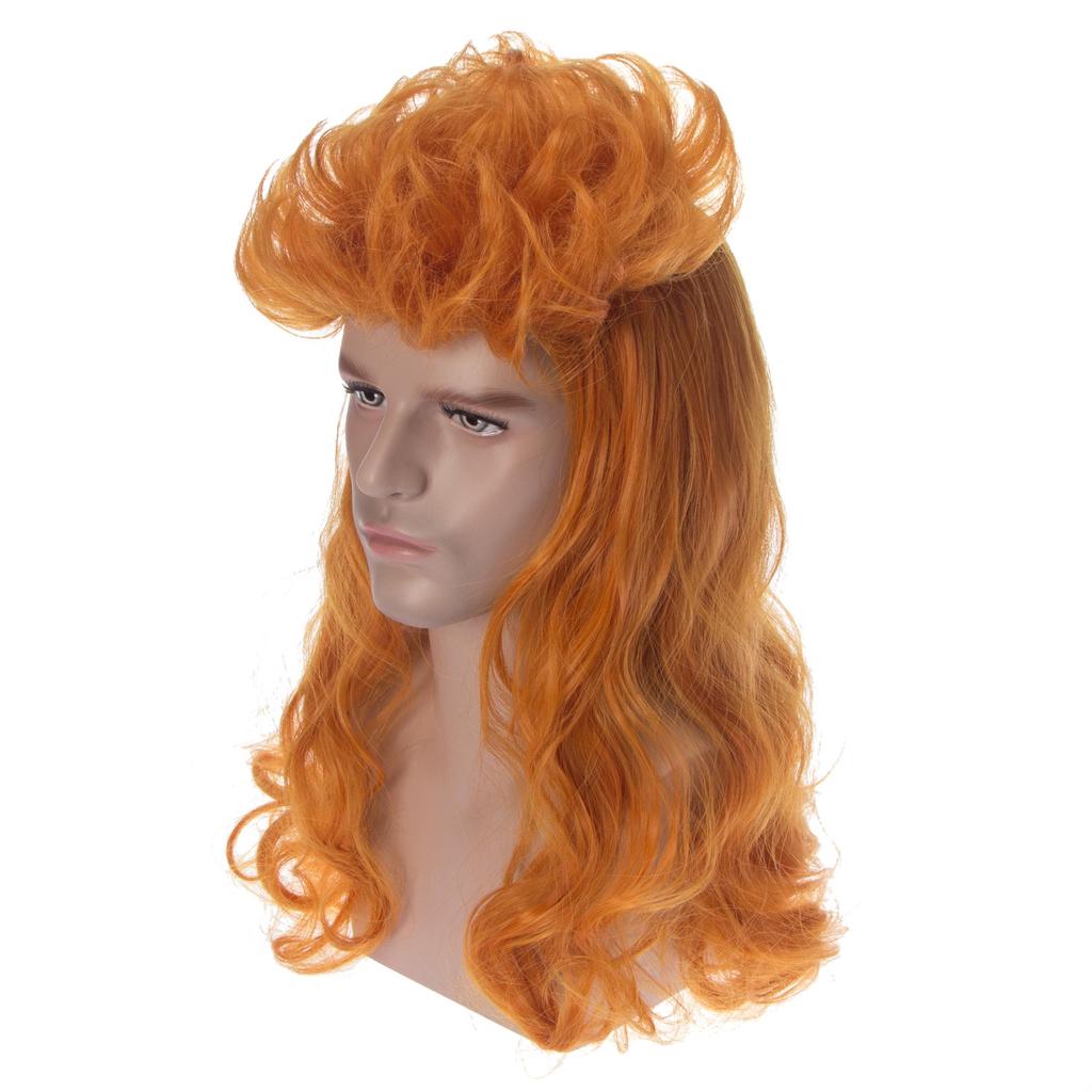 orange mullet wig