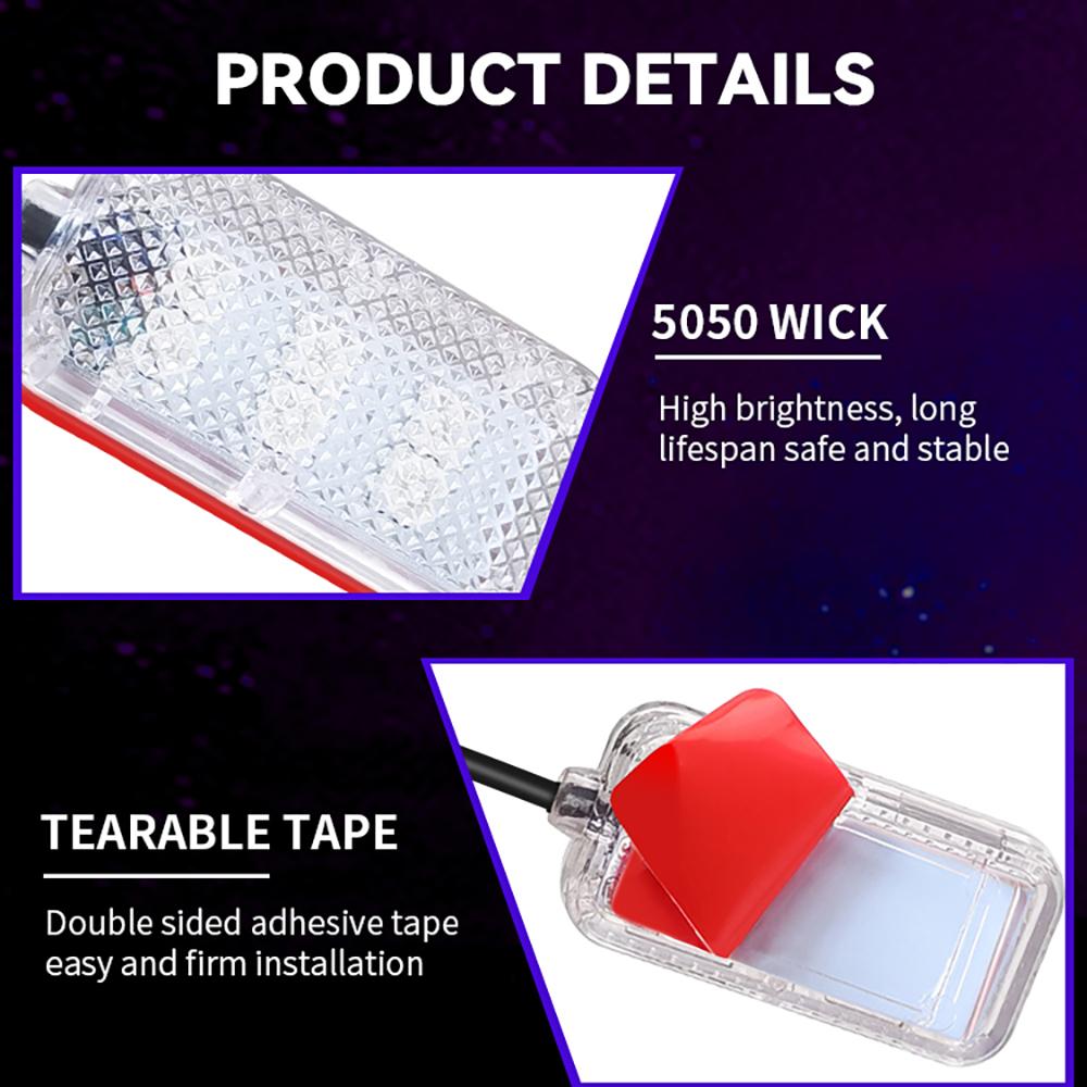 Led Car Foot Ambient Light Neon Mood Lighting Backlight Auto Accessories Interior Decorative Atmosphere Light Neon Lights 4