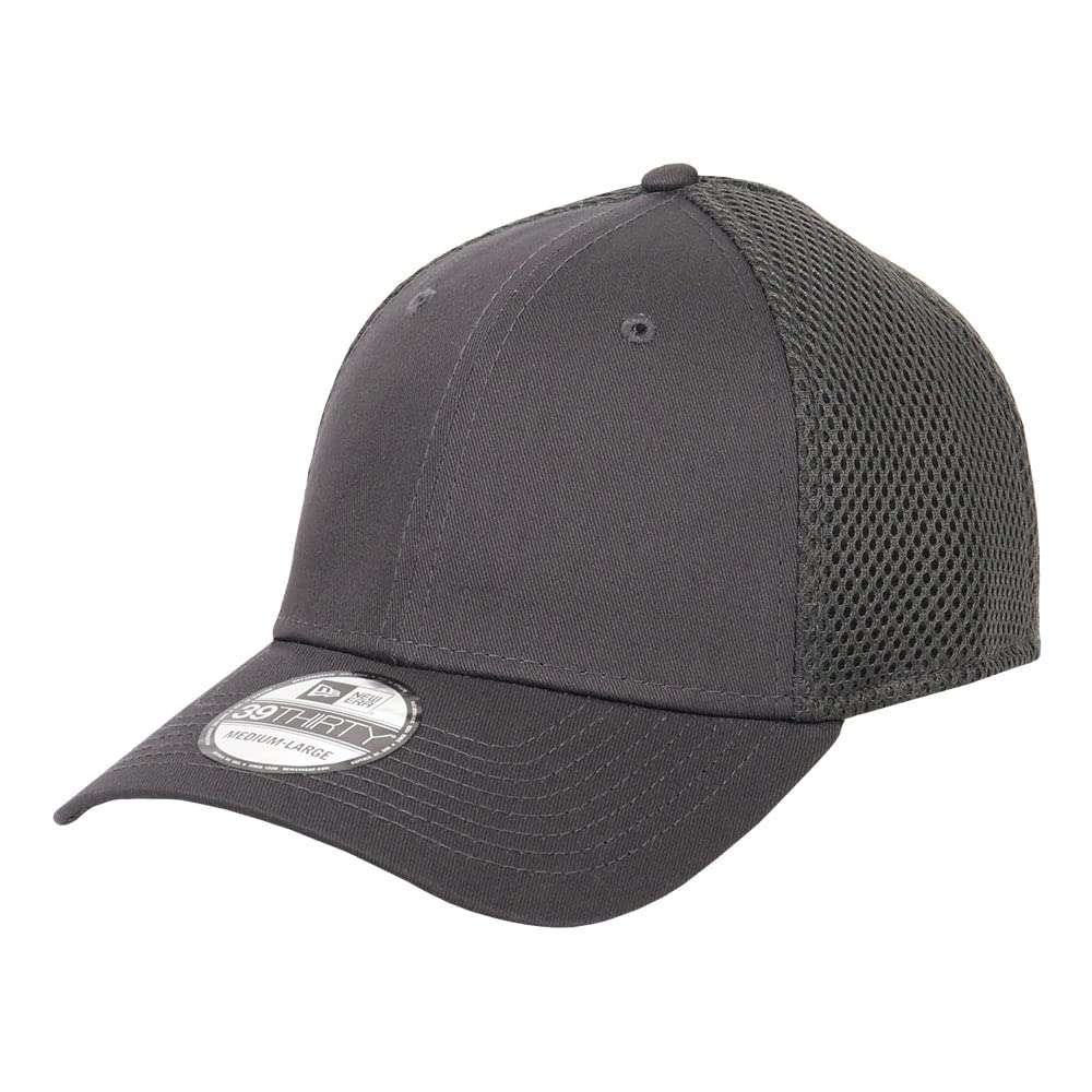 NEW ERA Mesh Cap for Men and Women NewEra NE1020 Plain Hat Baseball Cap Baseball Cap 39THIRTY Stretch Elastic 6 Panel Trucker Charcoal Gray [New Era]