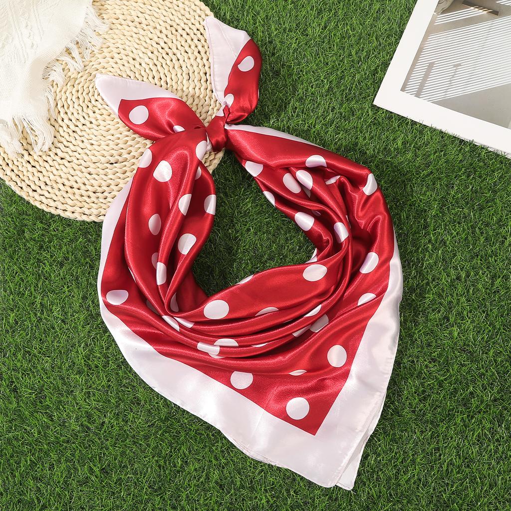 Floral Print Square Hair Scarf Headband for Women Hijab Hair Bands 90cm Female Satin Shawl Ribbon Foulard Neckerchief Headband