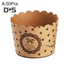 Food Grade 50Pcs Muffin Cup No Odor Wood Pulp Paper High Temperature Resistance Cake Wrapper Kitchen Supplies