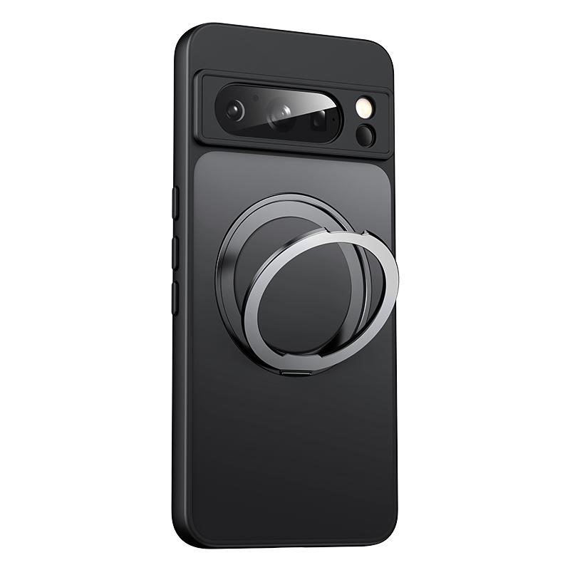 For Google Pixel 8 Pro Case Compatible with MagSafe Ring Kickstand TPU+Acrylic Back Cover