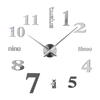 City Art Unique Nordic Luxury Acrylic Sticker Silver Big DIY 3D Home Decoration Modern Wall Clocks Wall Horloge Reloj Pared