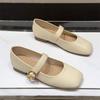 Women's Mary Jane Shoes 2026 Spring Autumn New Fashion Buckle Strap Vintage Loafers Lightweight Comfort Soft Sole Leather Shoes