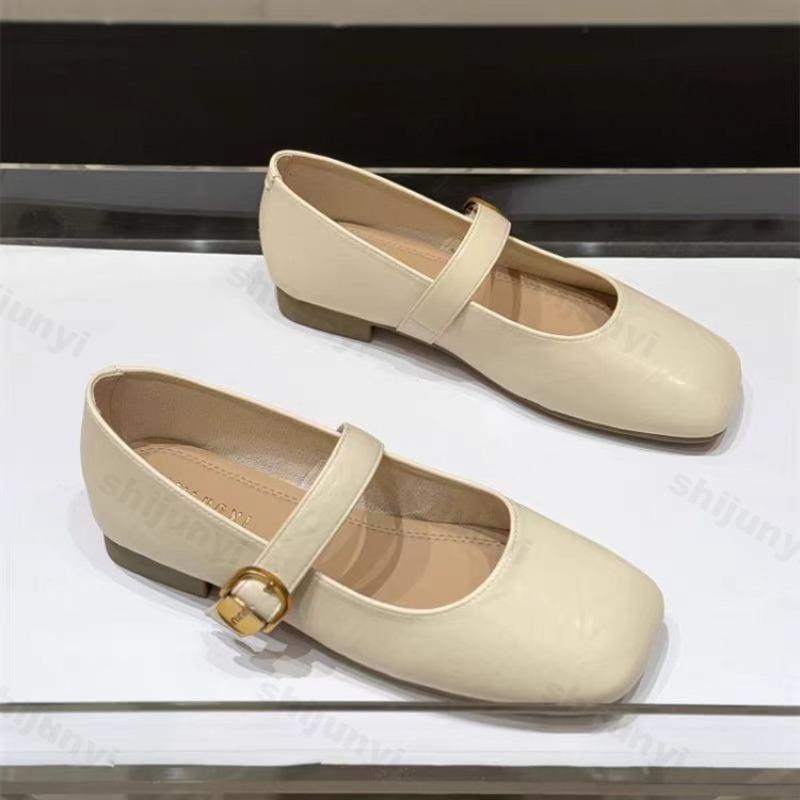 Women's Mary Jane Shoes 2026 Spring Autumn New Fashion Buckle Strap Vintage Loafers Lightweight Comfort Soft Sole Leather Shoes