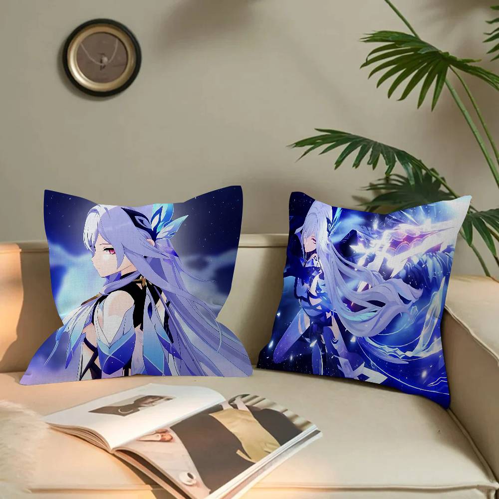 Genshin Impact Skirk Personalized Picture Text Home Decorative Pillows Household Gifts xcm