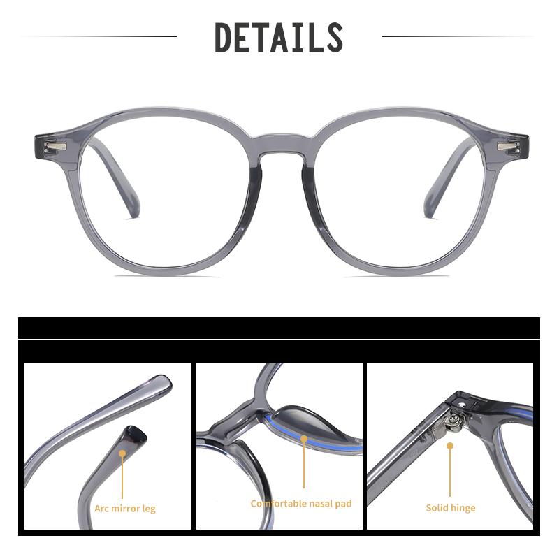 The new small round-framed flat light lens features a simple design and is a daily wear and shooting decoration item