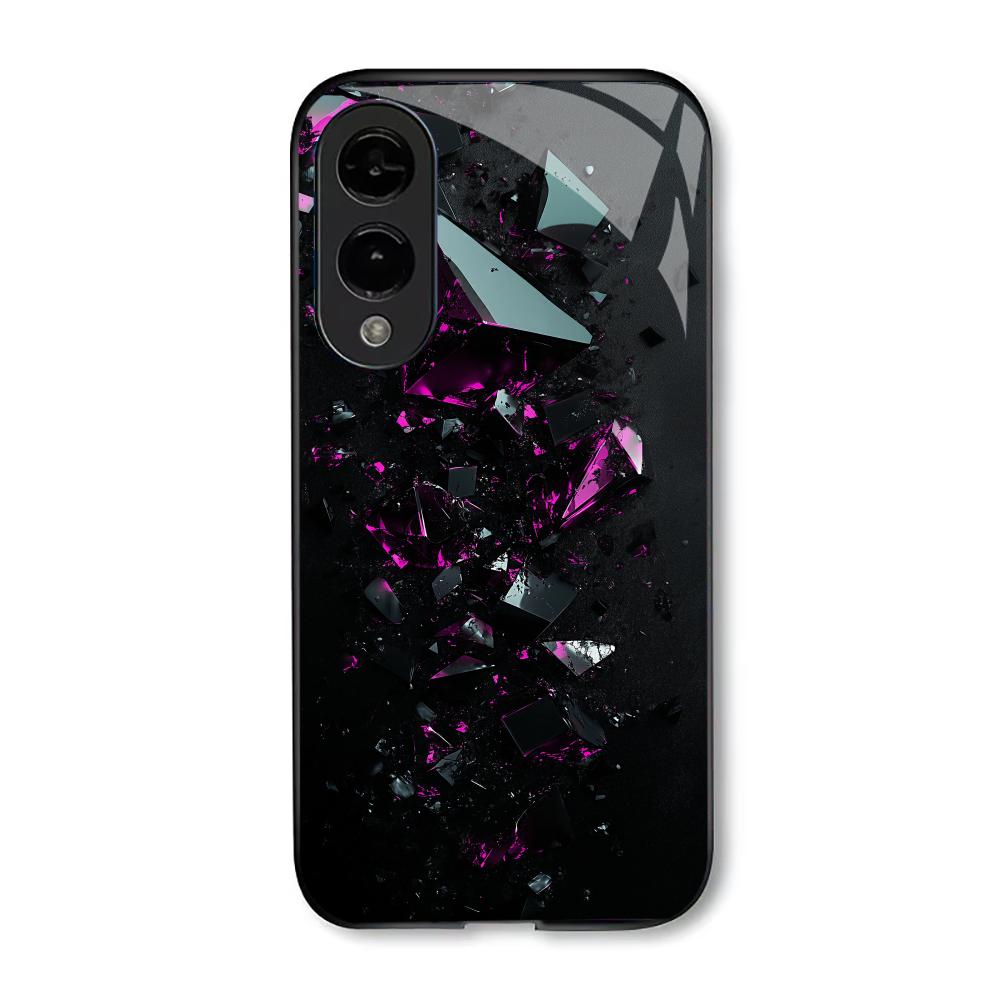 Unique Purple crystal Gradation High-end PhoneCase Glass PhoneCase for Samsung Galaxy S26 S25 S24 S23 S22 S21 FE,Ultra,Plus
