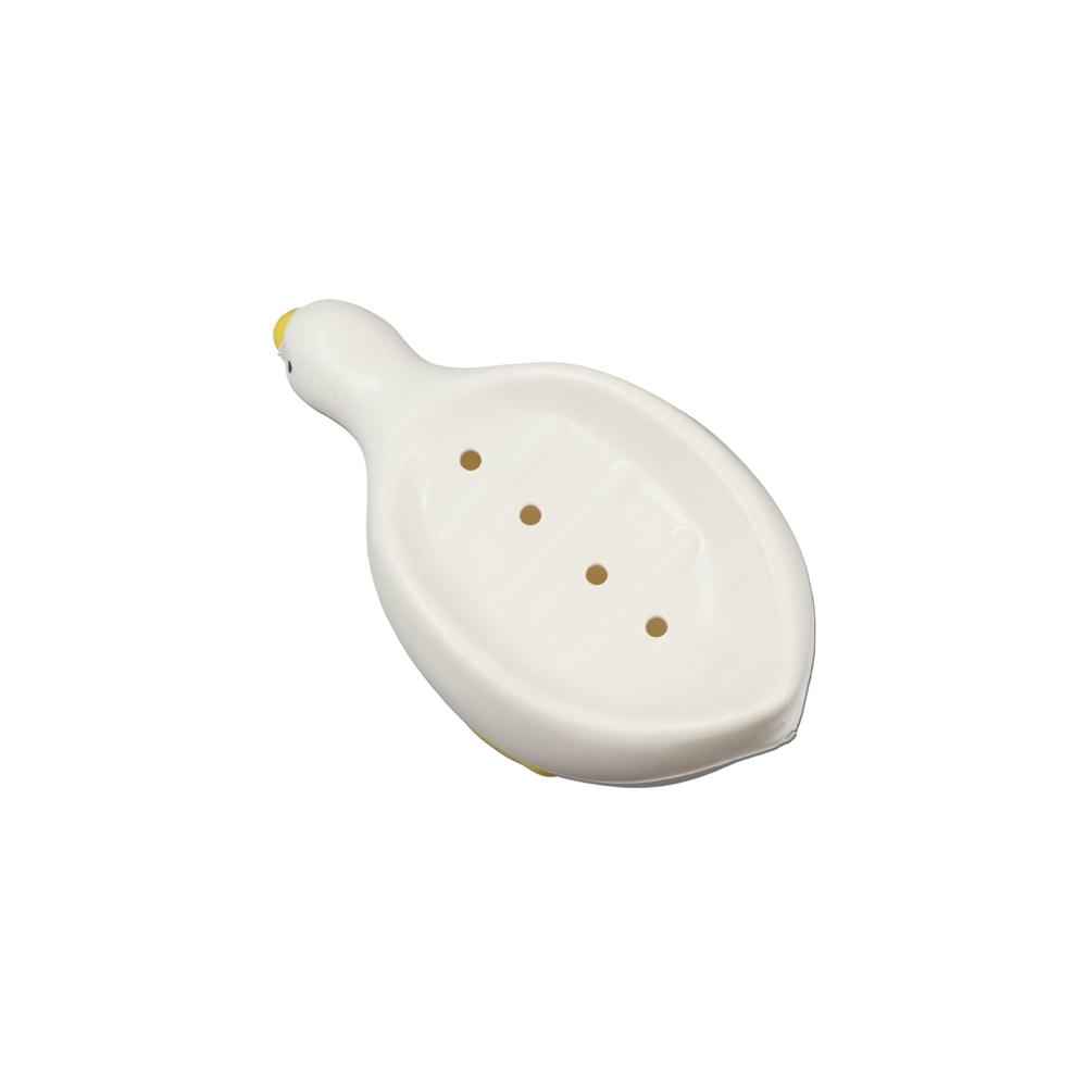 Drainable Soap Dishes Yellow Duck Shape Soap  Holders Drain Box Soap Box  Kitchen