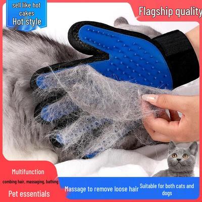 Pet Grooming Gloves: Brush & Remove Loose Hair for Cats and Dogs
