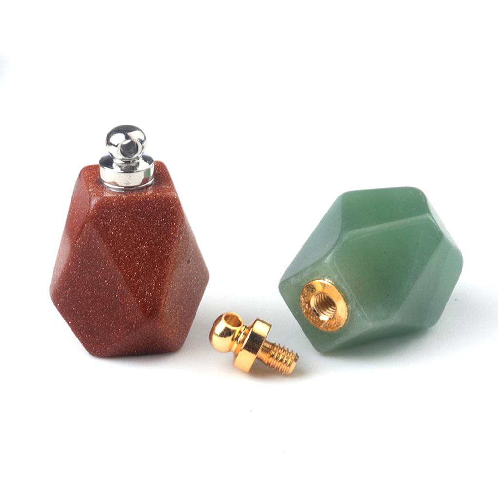 1PC uzdrawiający kryształowy wisiorek, kamień naturalny kwarcowy wisiorek z kamieniami szlachetnymi, damski dyfuzor olejków eterycznych biżuteria DIY prezent 25x23 mm