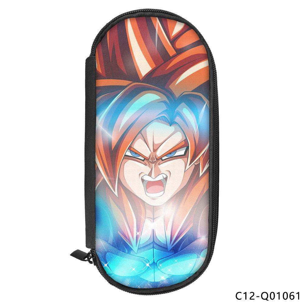 Dragon Ball Printed Polyester Pencil Case Student Stationery Box Portable Pencil Case Multifunctional Storage Bag