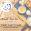 1Pcs Bread Beater Wooden Handle  Stainless Steel Ring Cake Pizza Pastry Biscuit Yeast Baking Dough Mixer Baking Supplies