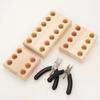 Wooden Tool Holder Non Slip Multi-slots Wood Stand Keep Neat Pliers Storage Holder  Craft Tool