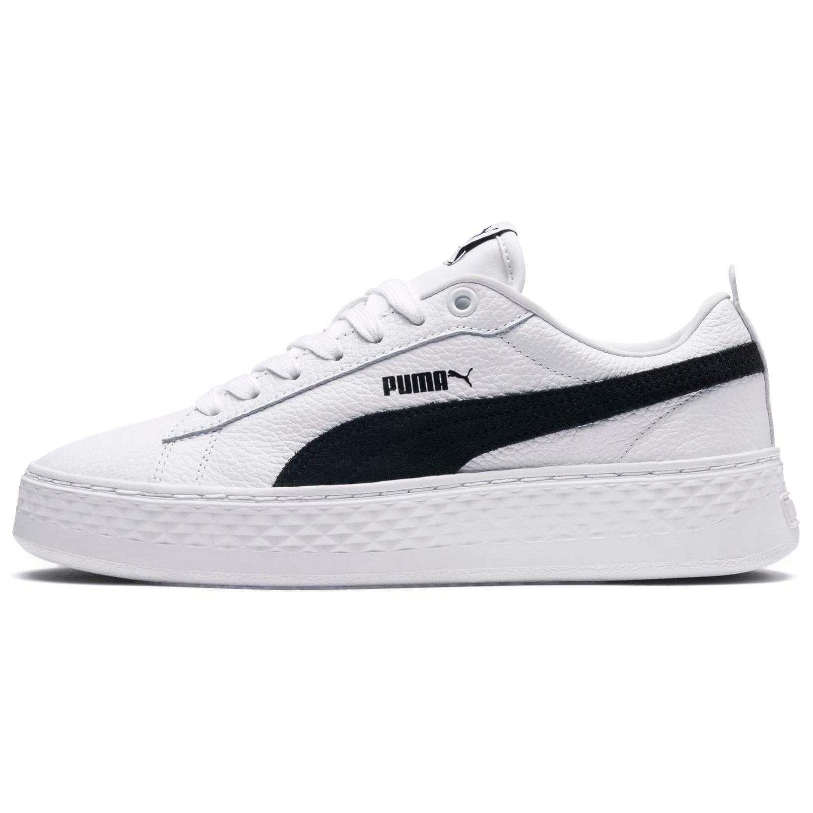 (WMNS) PUMA Smash Platform L  White Black  Women s 366487-12 EU 35.5