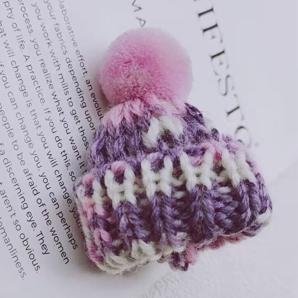 Christmas Tree Ornaments Wine Bottle Hat Yarn Knitted Finger Hat Red Wine Hat  DIY Sewing Crafts