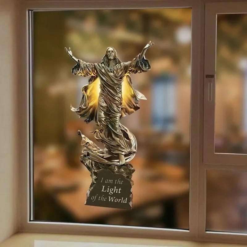 20x30cm Wall Stickers Christmas Prayer Stickers for Window Glass Decorations Waterproof PVC Stickers