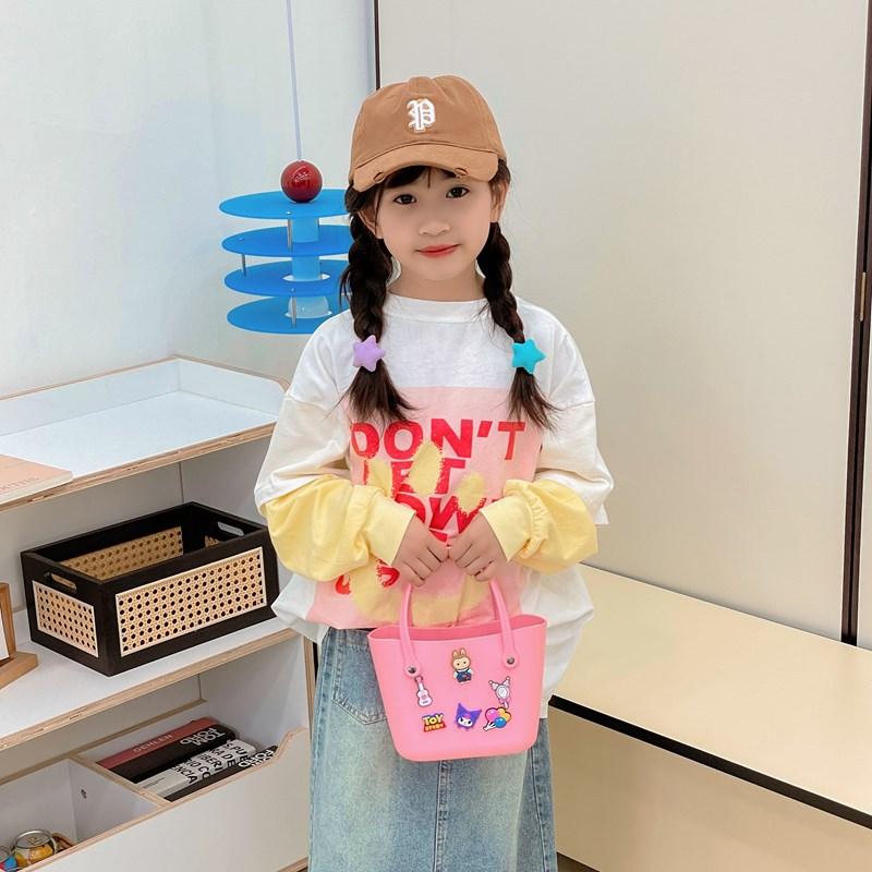 School Bag New Children's Handbag Girl Love Foreign Style Snack Bag Trendy Versatile Vegetable Basket Bag