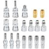 For Air Tools Connector Set 18pcs Pneumatic Quick Couplings for Reliable Use In Automotive and Workshop Settings