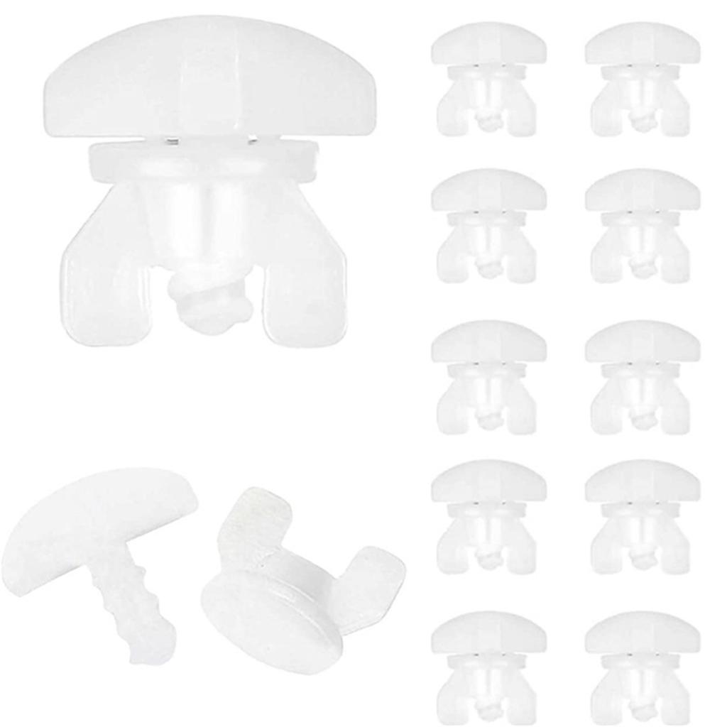 10Pcs Plastic Curtain Rail Stops Intermediate Locks for Home and Hotel Use Without Tool