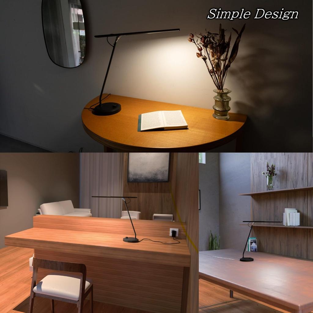 Yamada Lighting Z-Light LED Desk Light, High Color Rendering Ra94, Beautiful Skin Tones, JIS-A Equivalent, Black, Z-6700B