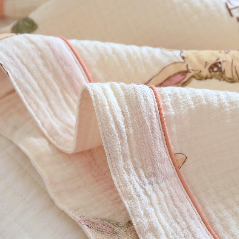 Women's Summer Cotton Crepe Pajama Set with Short Sleeves & Shorts