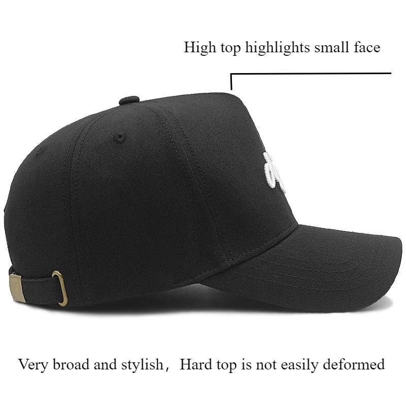 Plus Size Embroidery High Top Baseball Caps Men Summer Dad Deepen Sun Hat Man Big Head Sports Snapback Caps 56-59cm 60-64cmcm