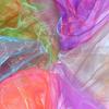 "Farbverlauf Zweifarbiges Organza-Gewebe mit Fantasy-Perlen- & Glasgarn für Kleidung und Röcke"