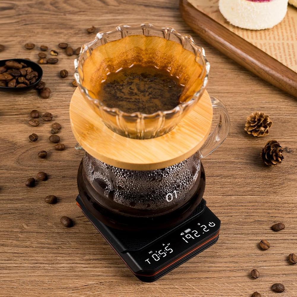 Electronic Coffee Scale with Timer 0.1g Mini Pour Over Drip Espresso Scale Smart Coffee Scale for Espresso and Pour Over Coffee