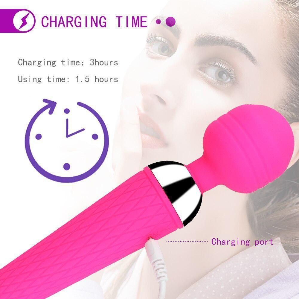 Massage Stick Vibrator Shoulder Foot Neck Back Face Handheld Ladies Massage Vibrator