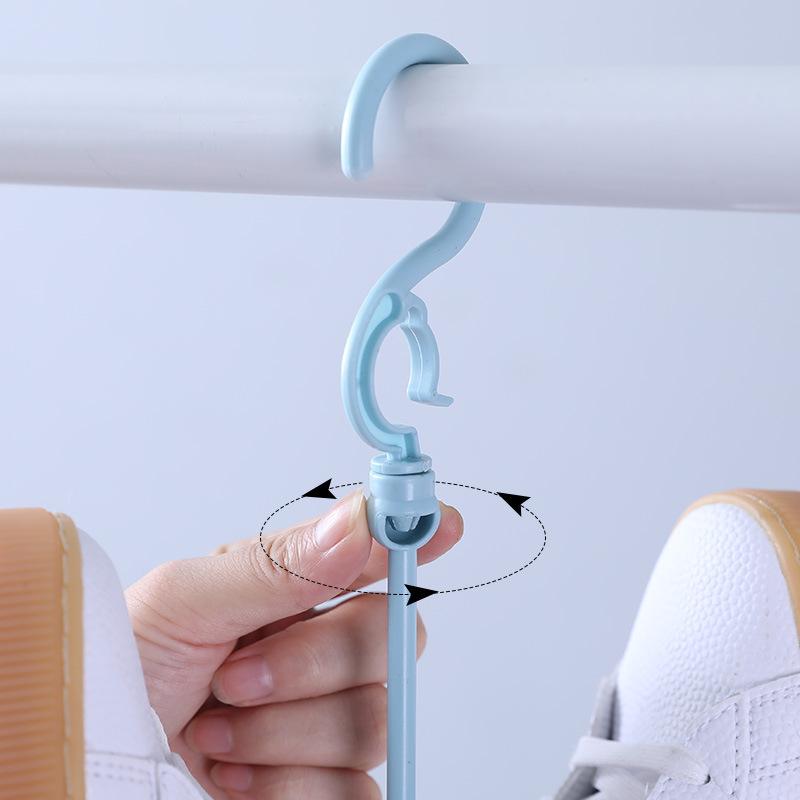 Creative Windproof Double Hook Multi-Purpose Shoe Drying and Storage Rack
