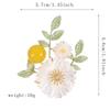 Korean High-quality Green-leaved Daisy Flowers Brooches for Women Fashion Temperament Fixed Clothes Suits Accessories Jewelry
